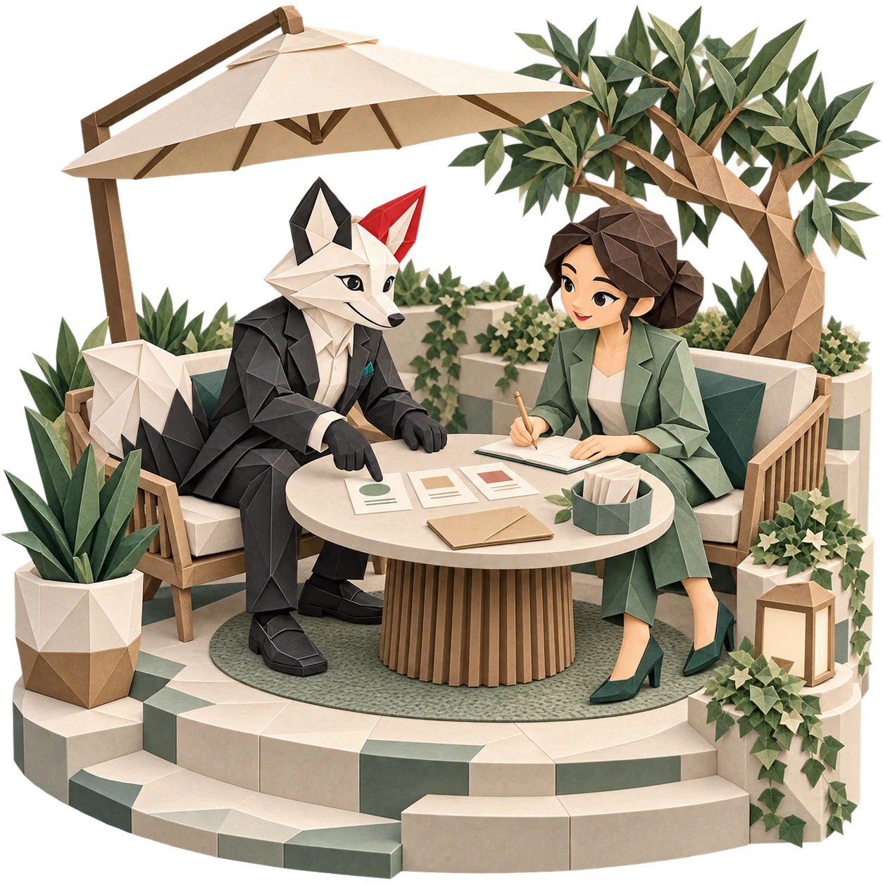 Foxy cùng khách hàng: Cùng xác định việc cần làm.