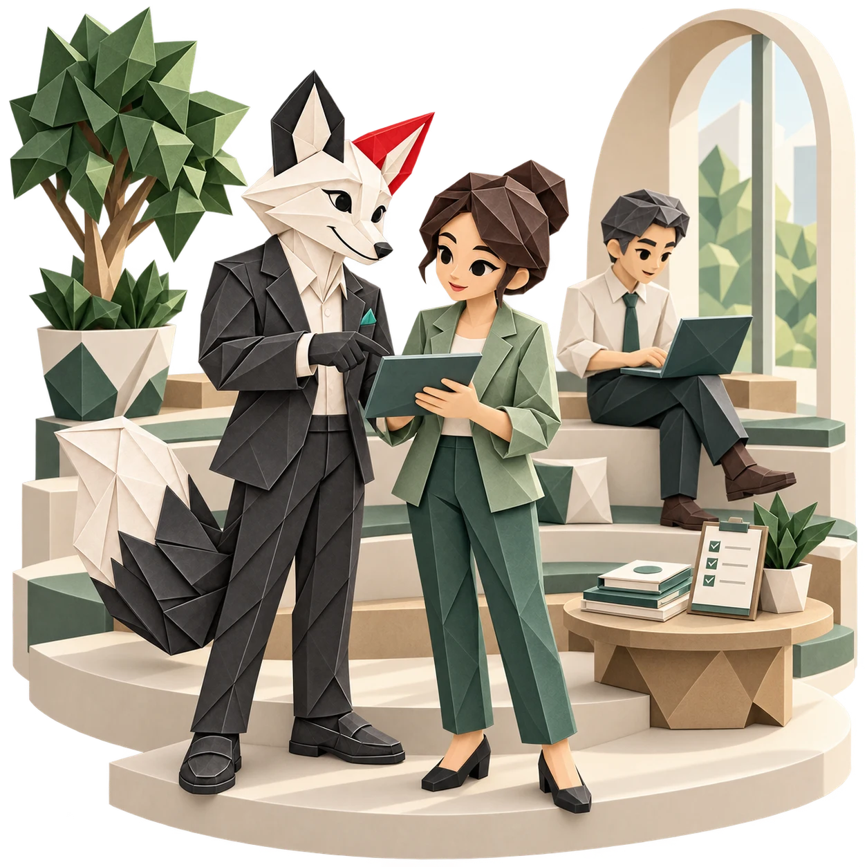 Foxy cùng khách hàng: Cùng đội ngũ đưa vào sử dụng.