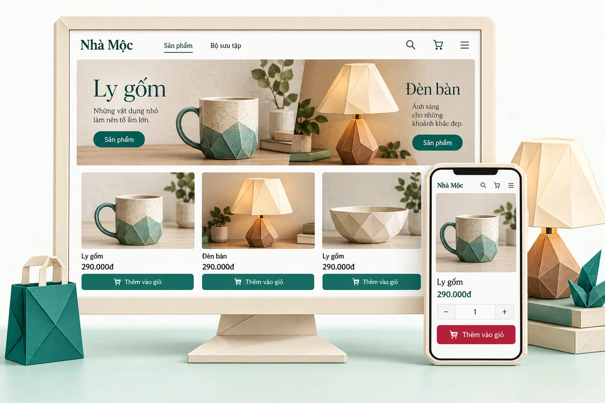 Giao diện minh họa Website bán hàng